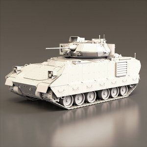 3d m2a2 bradley tank model