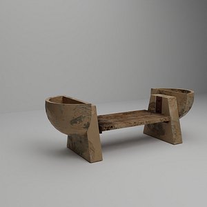 Old Street Bench 3D model