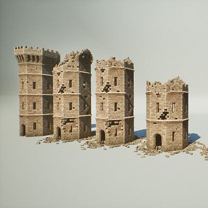 Modular Tower Gameready 3D