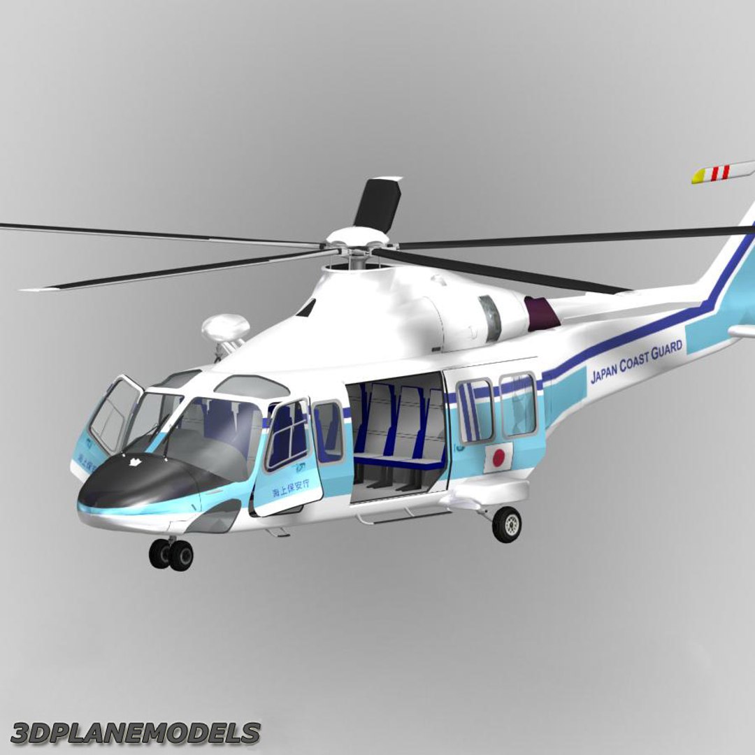 3d agusta westland aw-139 japan model