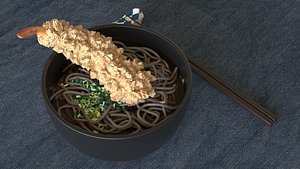 Fried shrimp noodle soup