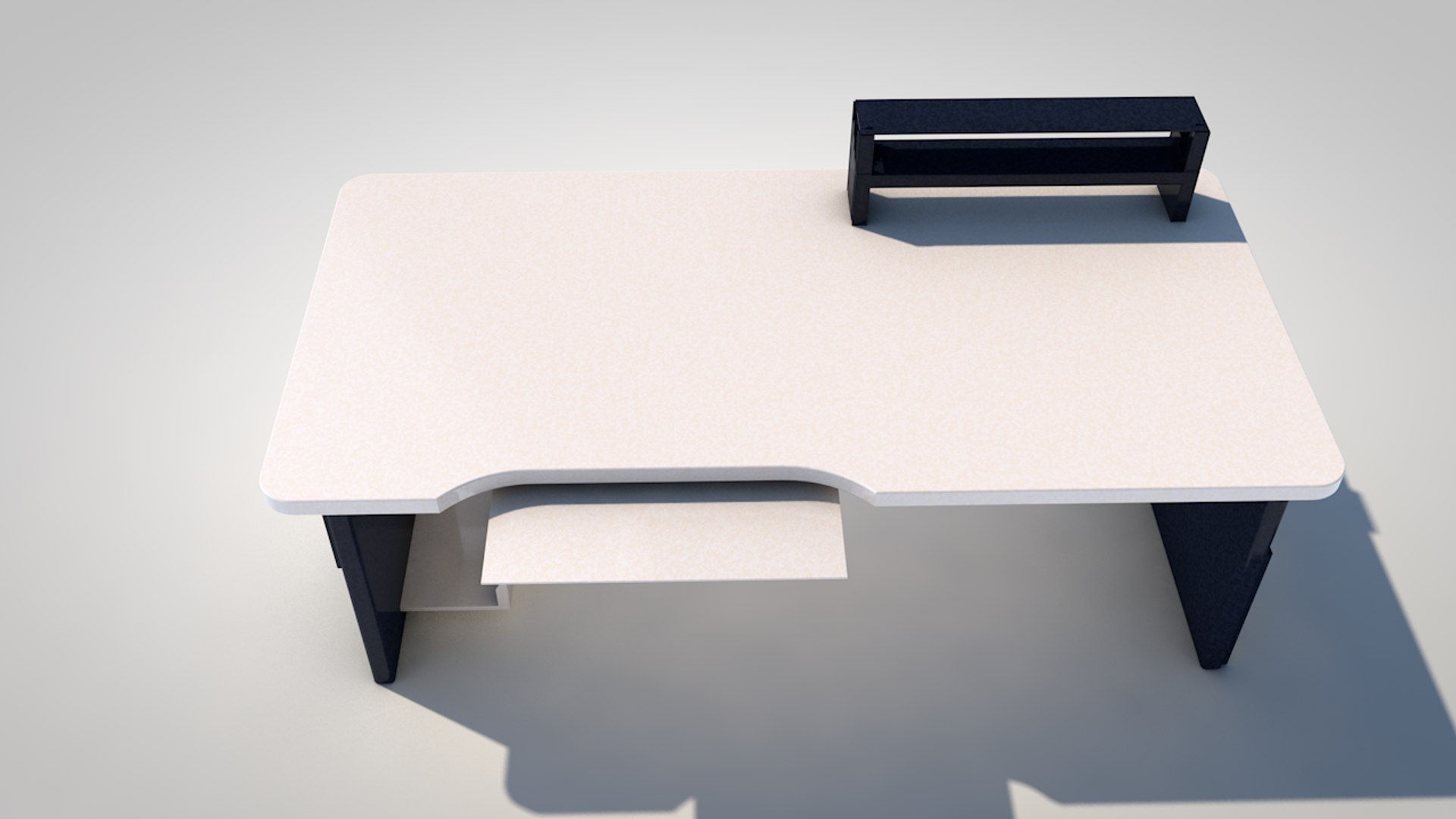 Minimalistic computer desk model - TurboSquid 1408130