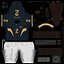 Sede animada del jugador de polo masculino