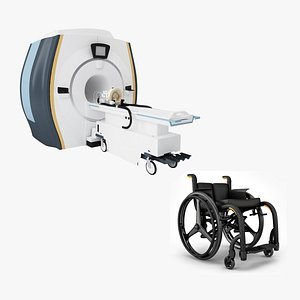 Mri and Wheelchair 3D model