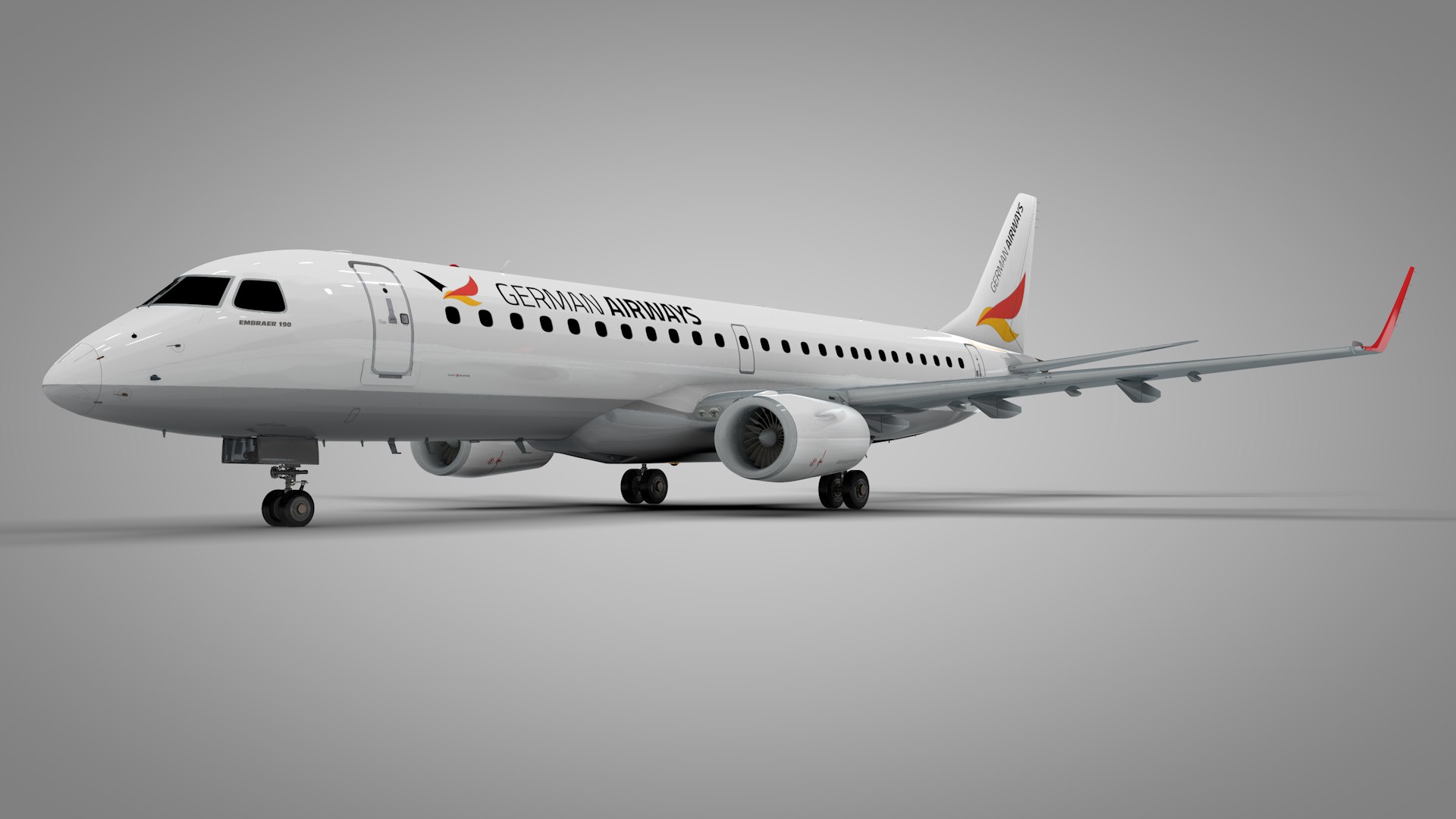 3D German Airways Embraer190 L645 - TurboSquid 1536300
