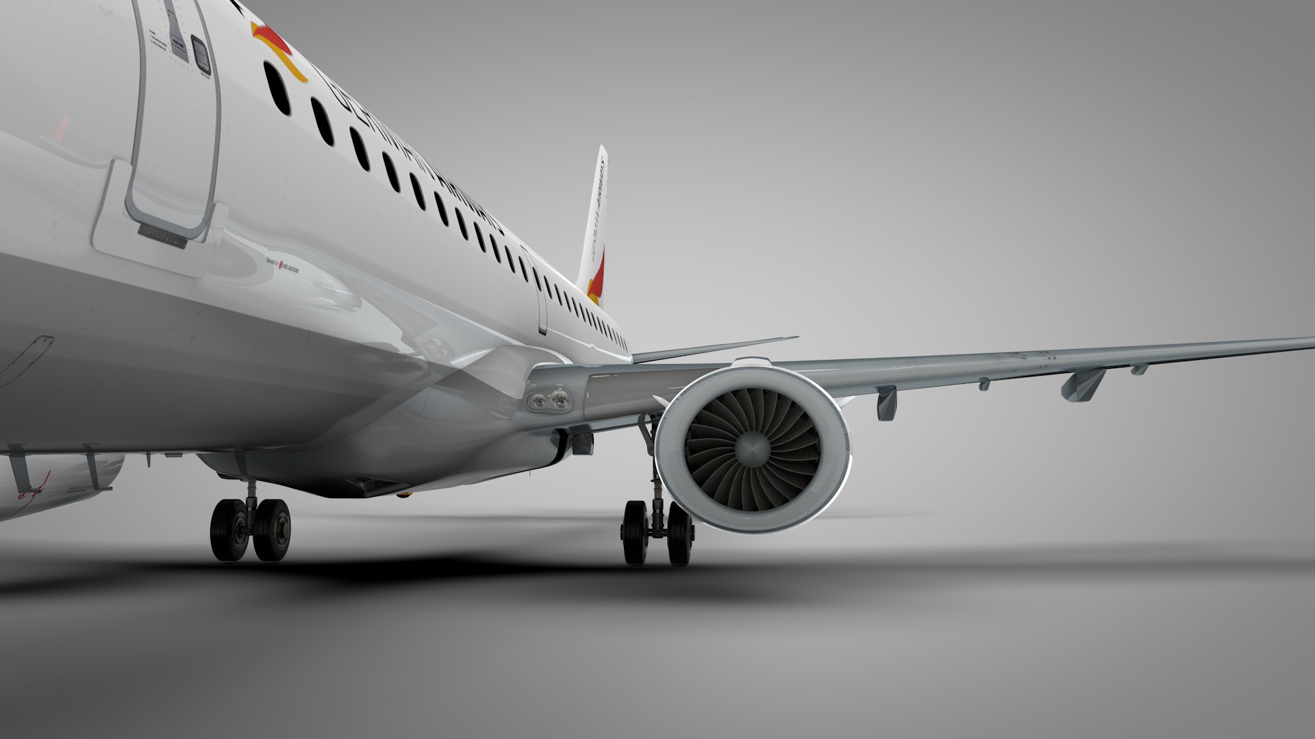 3D German Airways Embraer190 L645 - TurboSquid 1536300