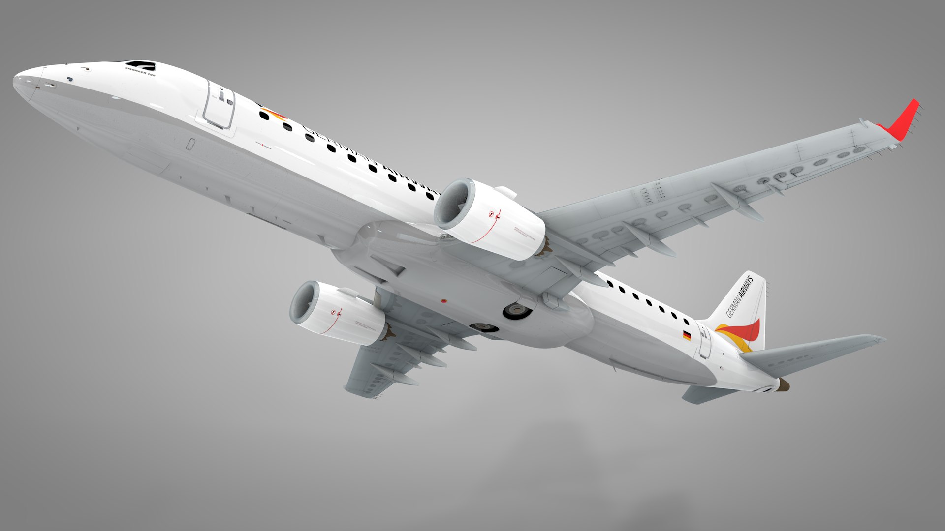 3D German Airways Embraer190 L645 - TurboSquid 1536300