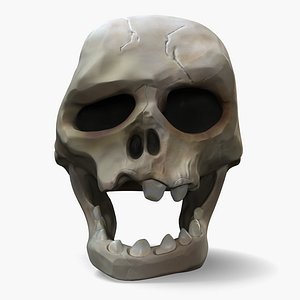3D cartoon skull