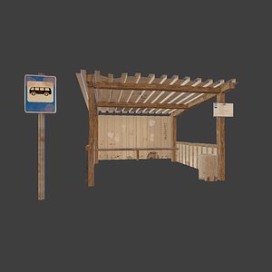 Old Russian bus stop-PBR