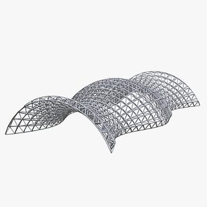 Truss Wavy Structure Architecture 05