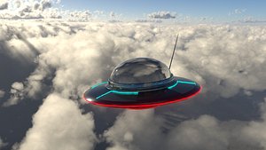 3D Alien UFO Scout spaceship