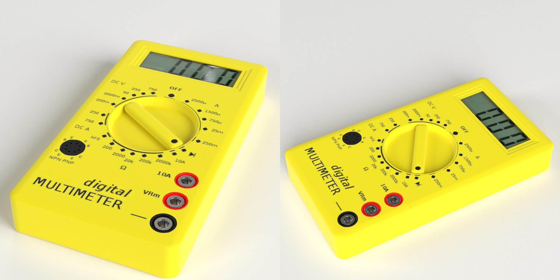 digital multimeter meters 3d model
