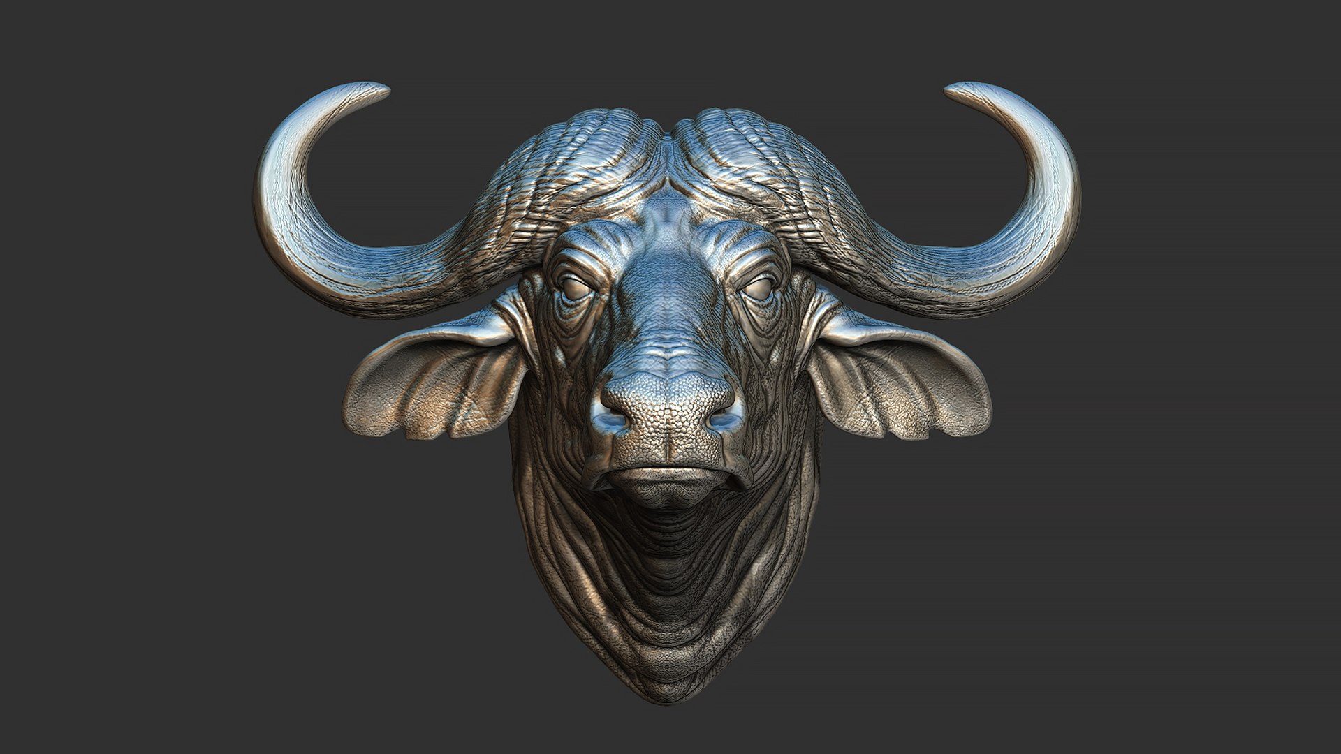 3D Buffalo Head - TurboSquid 1746902