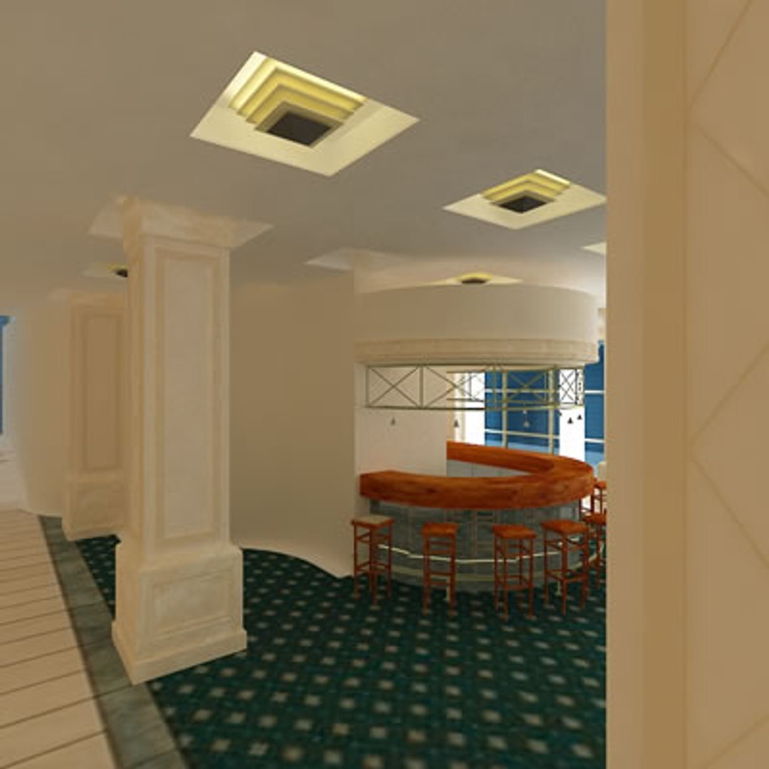 Hotel Lobby 3d Model