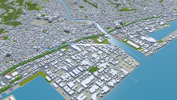 3D city area building model - TurboSquid 1628302