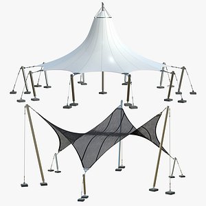 Tensile Structures Mesh Membrane Systems 3D model