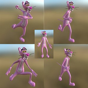 Pink Panther T-Pose ~ 3D Model ~ Download #91484628