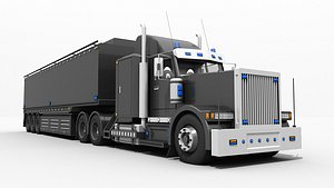 bank armored trucks trailer 3D model