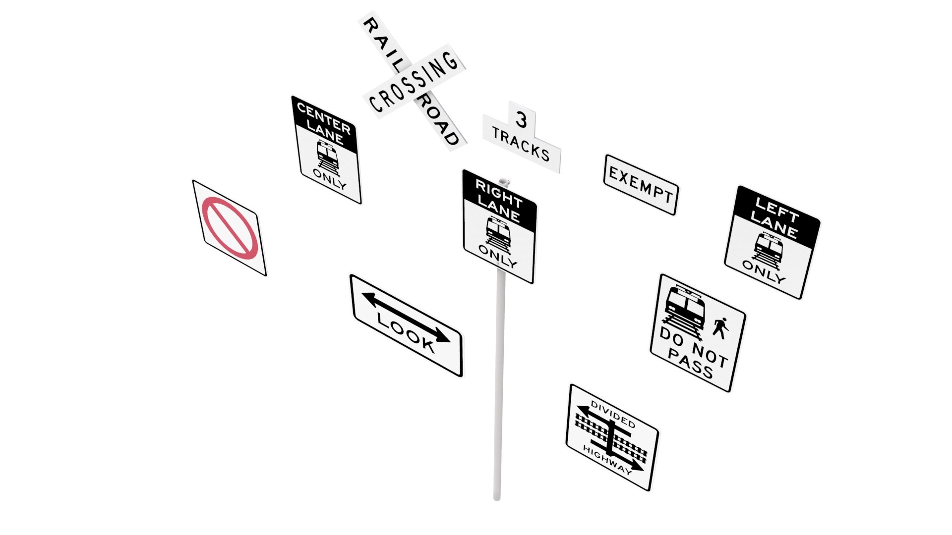 3D Road Sign R15 Series Model - TurboSquid 1383213