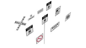 3D road sign r15 series model