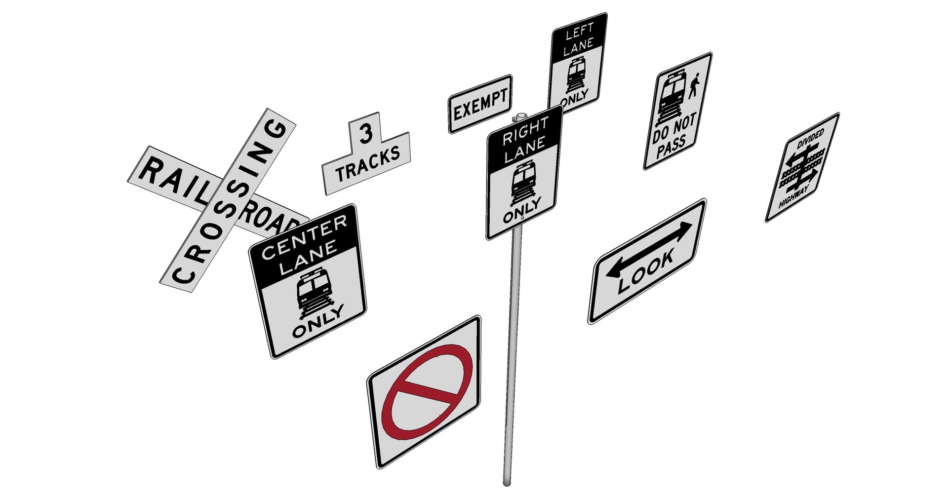 3D Road Sign R15 Series Model - TurboSquid 1383213