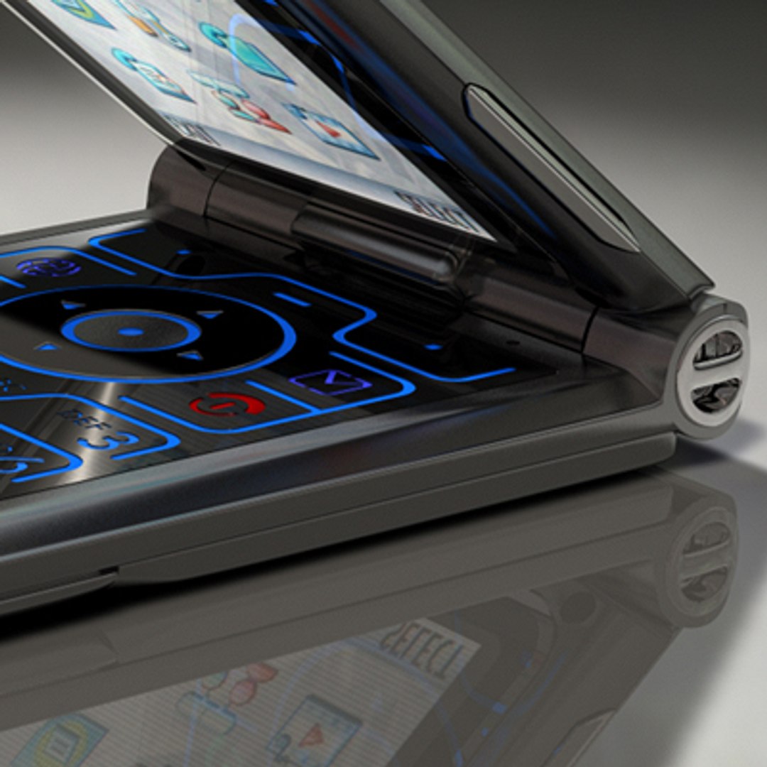 3dsmax Motorola Razr V3 Cell Phone