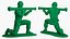 Ensemble de soldat jouet en plastique vert vintage