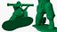 Ensemble de soldat jouet en plastique vert vintage
