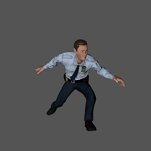 3D police officer character