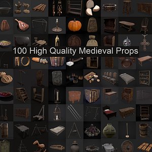 100 High Quality Medieval Props Pack