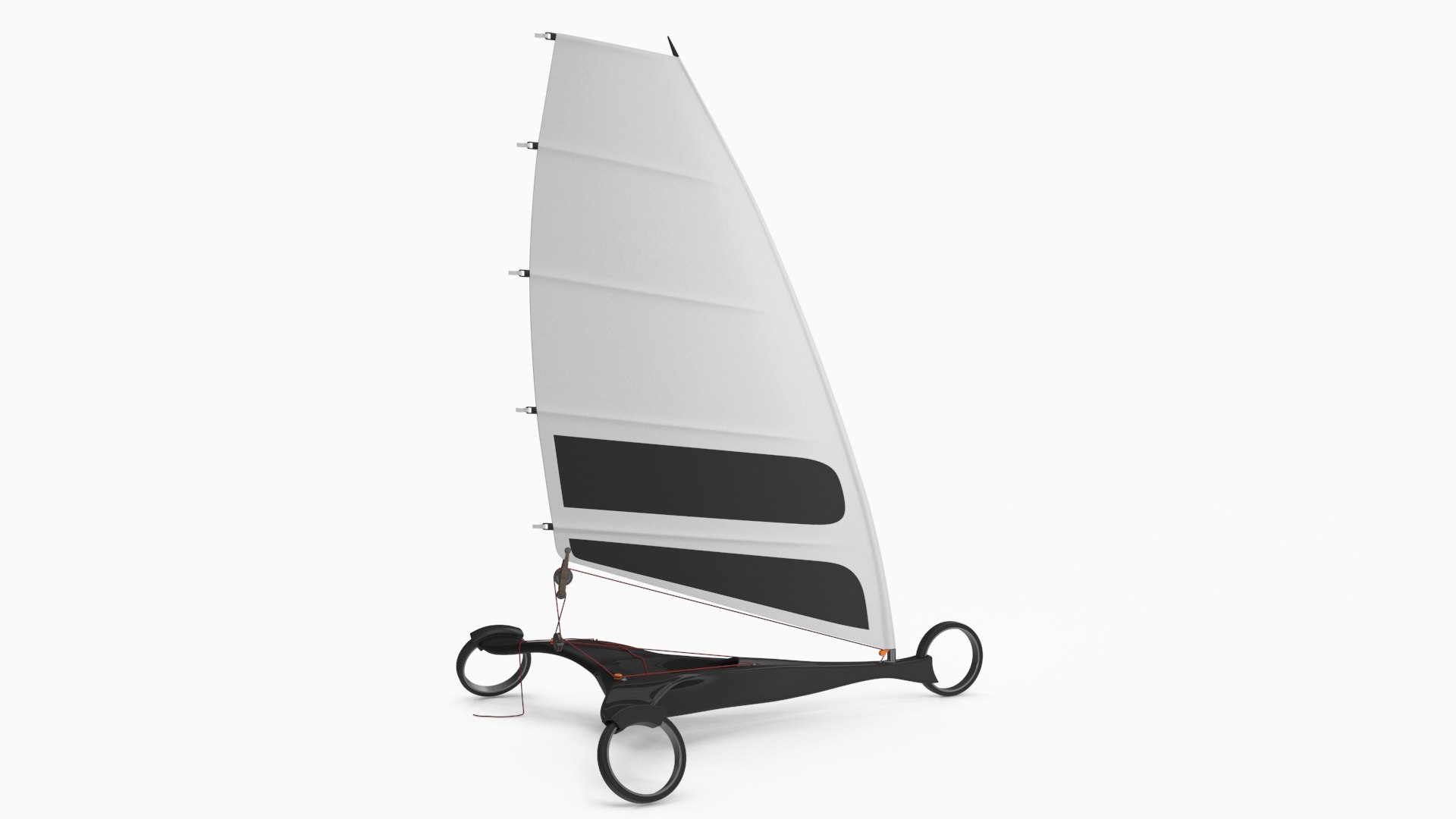 Land Sand Yacht Albatros Rigged 3D model preview