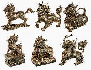 Kylin Mythological Creatures 3D