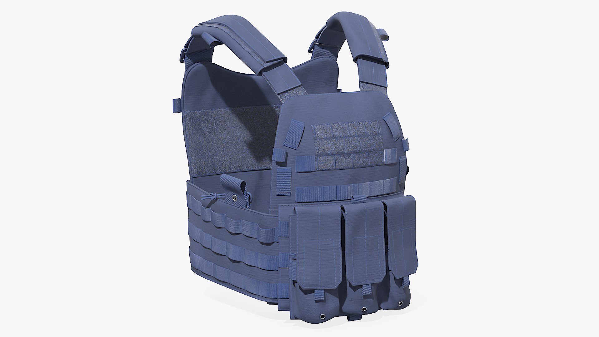 Tactical Plate Carrier Blue 3D model preview