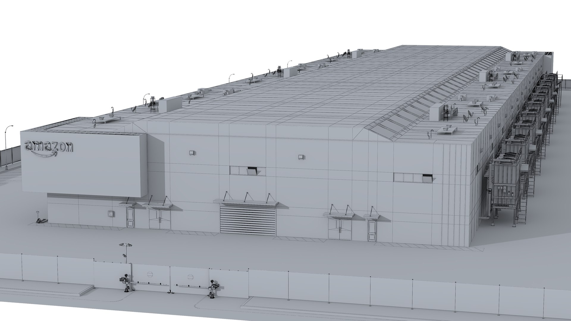 Amazon Data Center Building 3D - TurboSquid 2419545