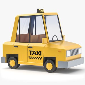 3D model Cartoon Taxi Low Poly 3D Model