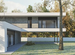 3D Modern Villa 3ds Max + Vray