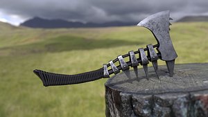 3D Viking Axe GameReady Realistic PBR model model