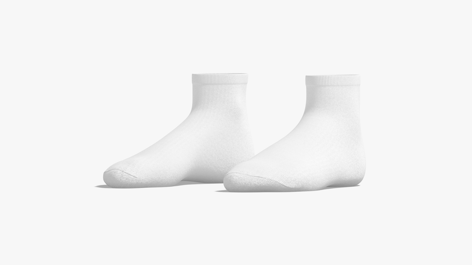 White Ankle Socks - Fabric Sox Pair 3D Model - TurboSquid 1966625