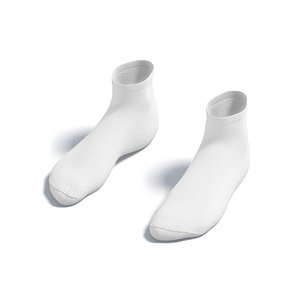 White Ankle Socks - fabric sox pair