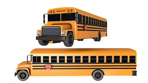 3D Old School Bus