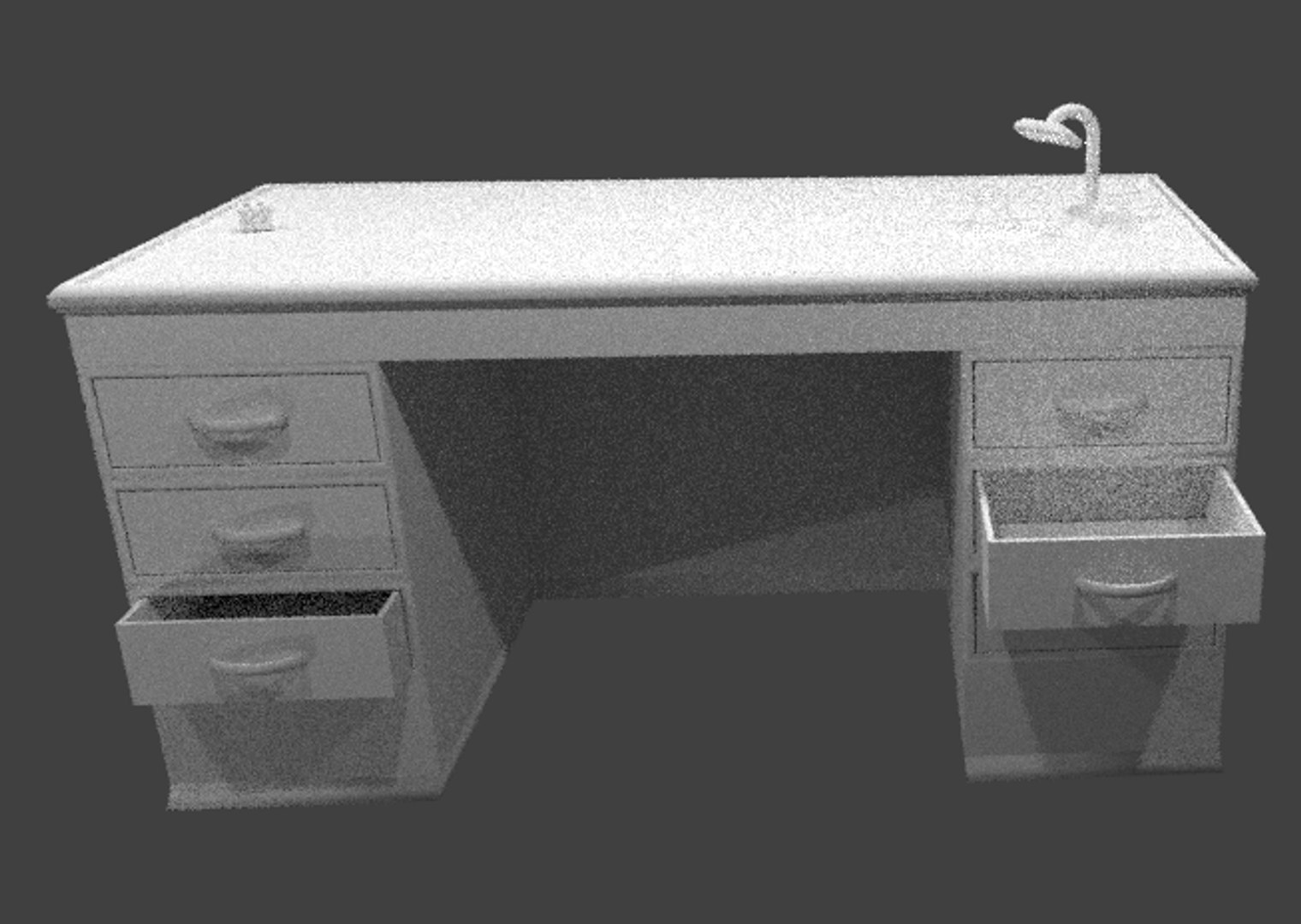 3d 3ds Office Desk