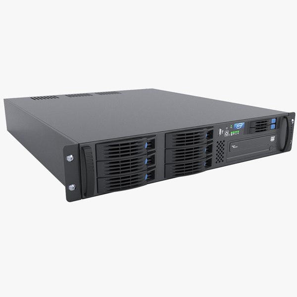 server 2u 3D model