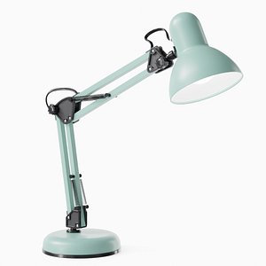 3D Modern Study Desk Lamp Aquamarine
