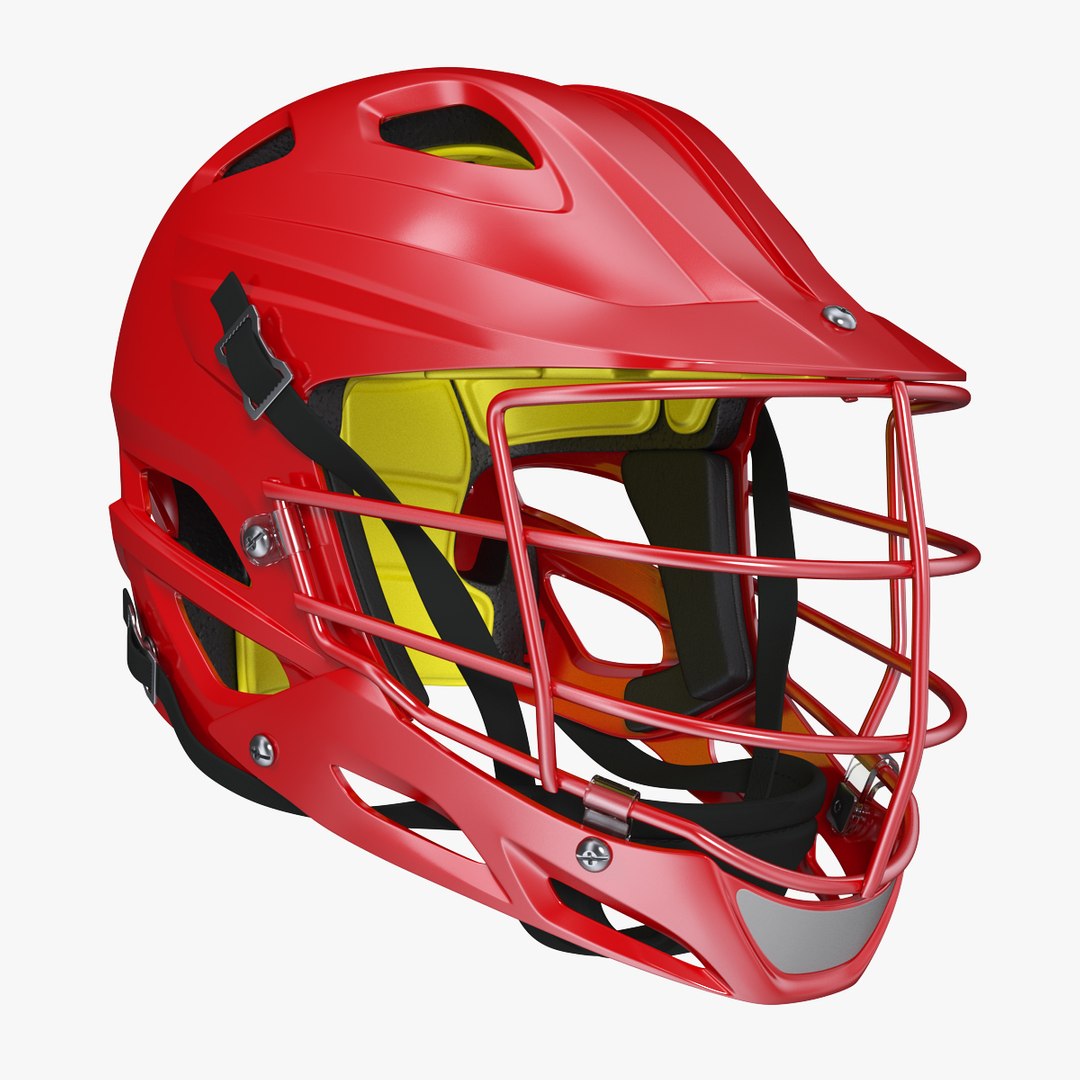 Red lacrosse helmet generic 3D model - TurboSquid 1275399