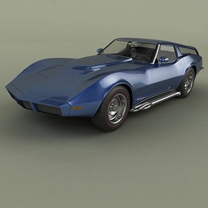 3D 1973 chevrolet corvette sports