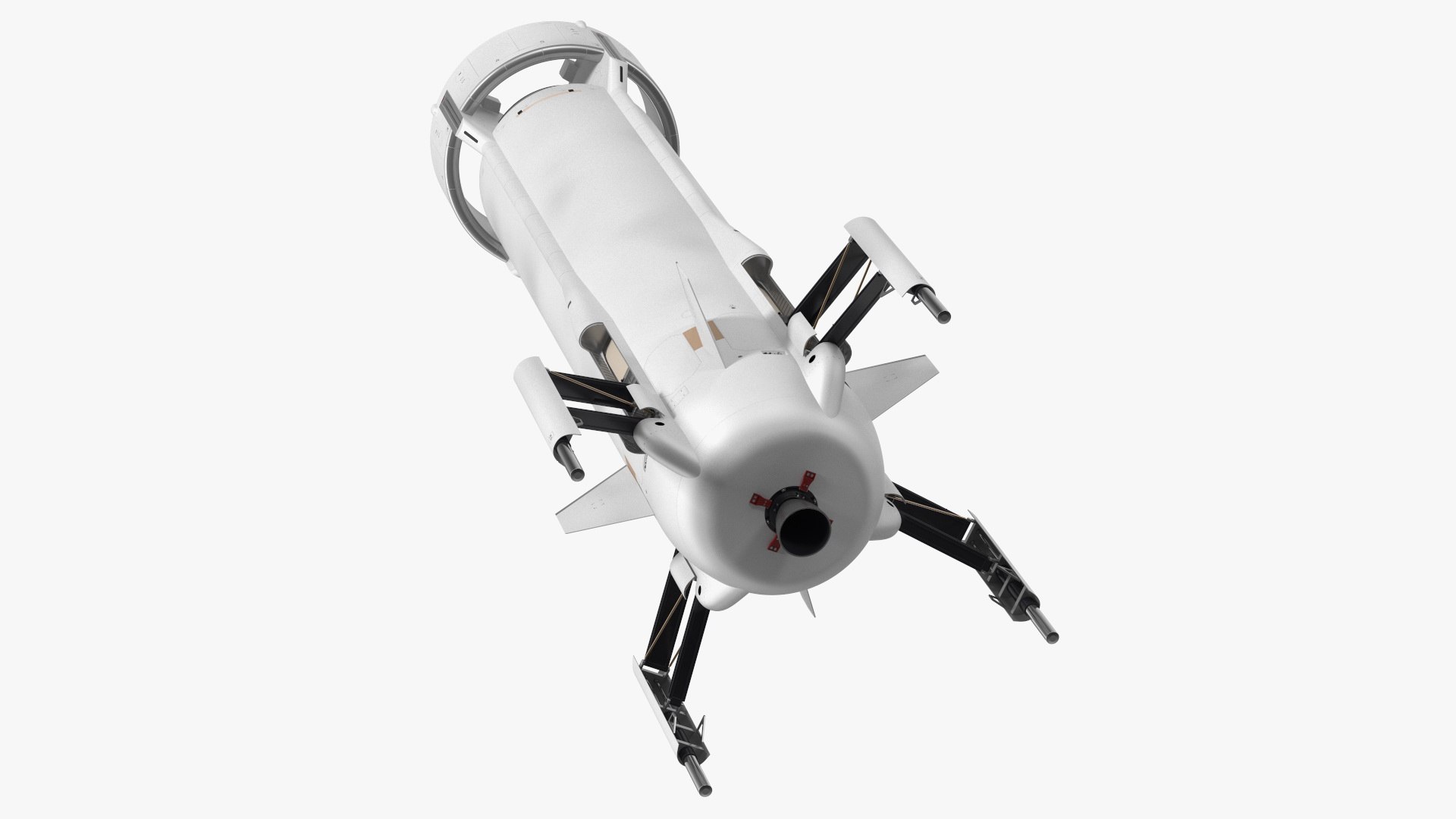 Rocket Booster Rigged 3D model preview