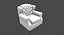 3D upholstered armchair model