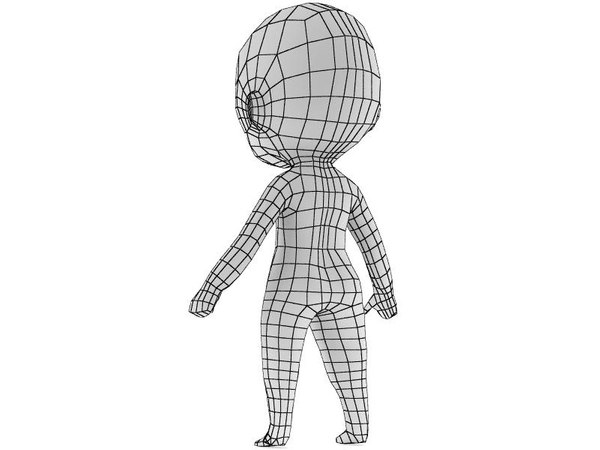 chibi base mesh 3d 3ds