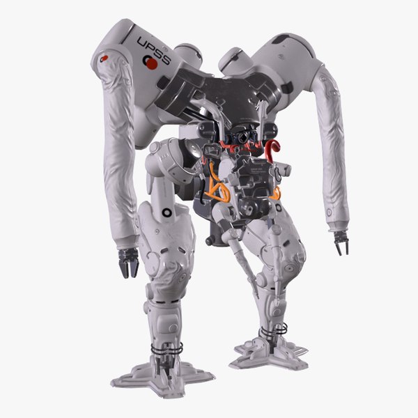 3D Free lowpoly model robot- mech model