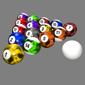 customized billiard balls - 3d 3ds